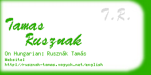 tamas rusznak business card
