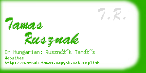 tamas rusznak business card